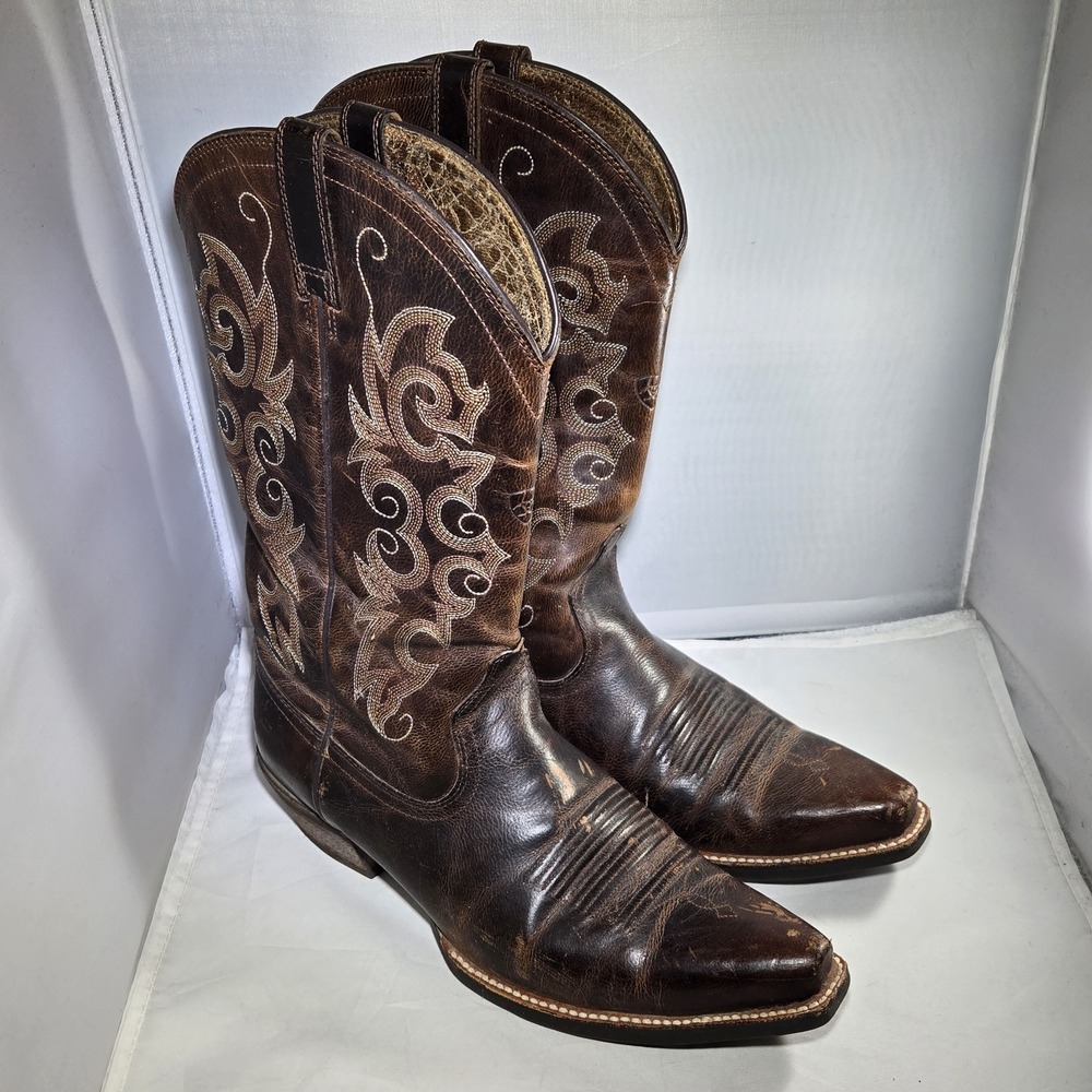 Ariat Alabama Cowboy Boots Womens 9.5 B Brown Leather Western Cowgirl 10010979